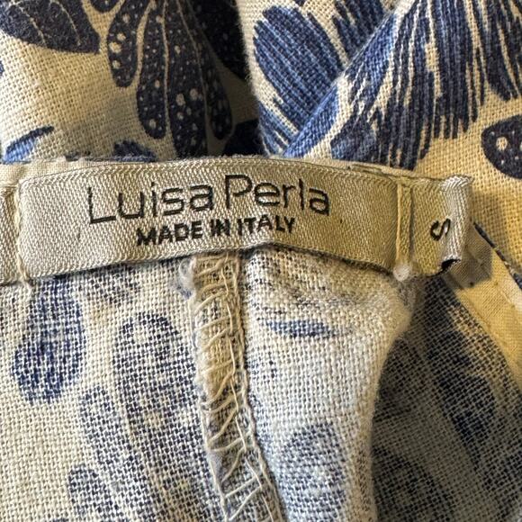Luisa Perla x Anthropologie Size Small Lace Trimmed Linen Blend Shift Dress - Picture 6 of 7